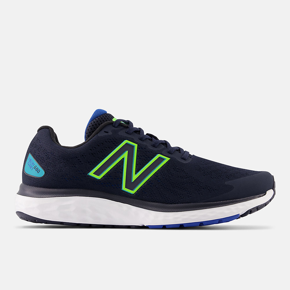 New Balance Fresh Foam 680v7 Shoes Eclipse with Pixel Green and Electric Teal